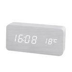 Digital Wood Alarm Clock | LED Display, Silent Operation