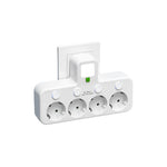 Power Strip with 3–4 Outlets, 2 USB Ports, and 1 Type-C Port | 2500 W | Surge Protection and Control Switch