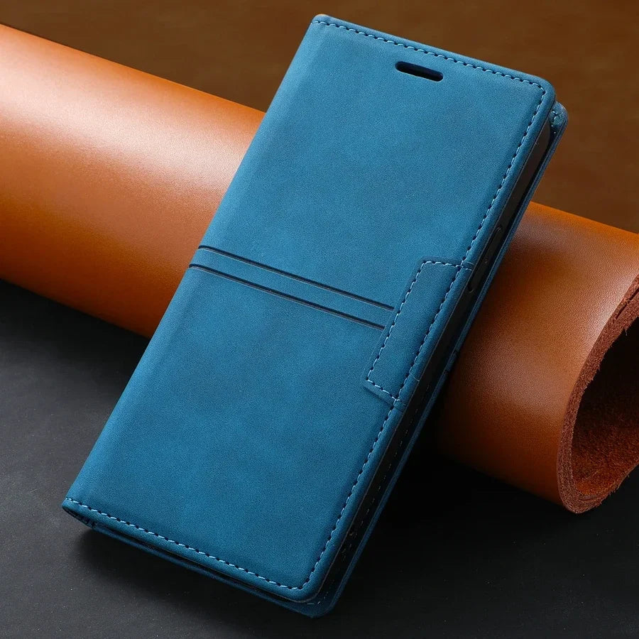 Leather Wallet Case for Google Pixel | Magnetic Flip Design with Protective Features