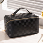Luxury Checkered Make-up Cosmetic Bag
