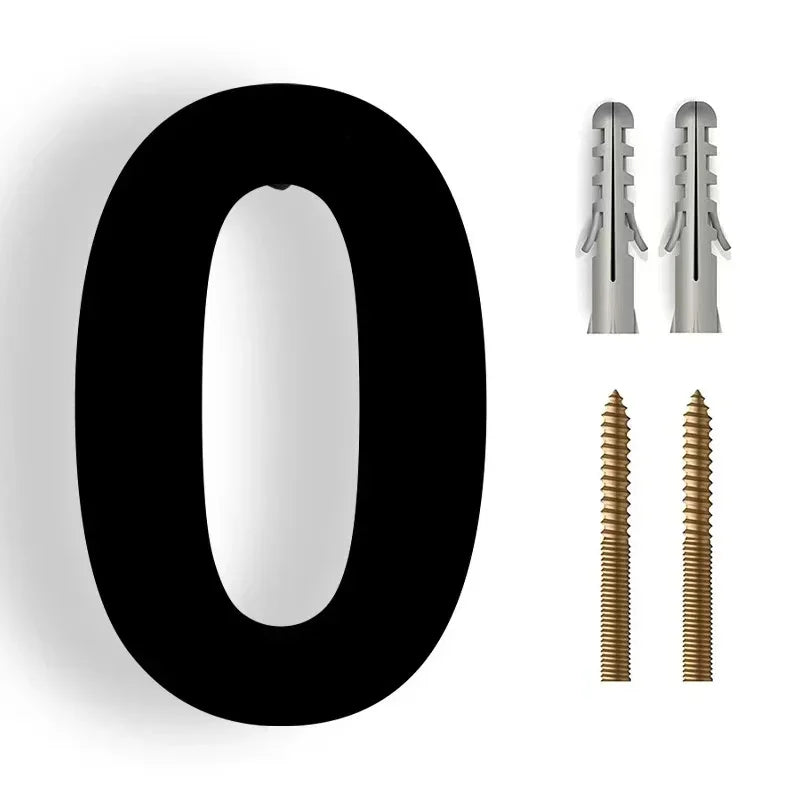 3D Modern Stainless Steel House Number - Weatherproof for Outdoor Facade and Entrance in Anthracite