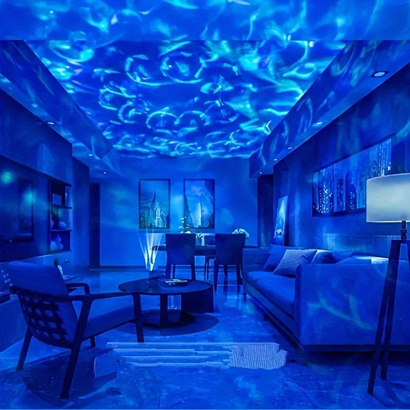 Northern Lights Projector | Music Sync & Remote Control | RGB Mood Light | USB Rechargeable | 7.8×7.8×8.7 cm