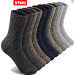 Extra Thick & Warm Merino Wool Socks | 5 Pairs | Ideal for Hiking & Winter | Unisex Sizes 38–46
