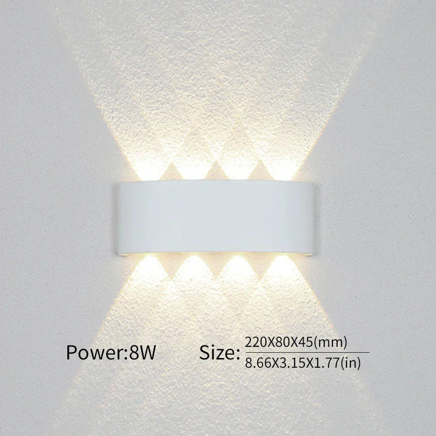 Contemporary LED Wall Light for Indoor and Outdoor Use