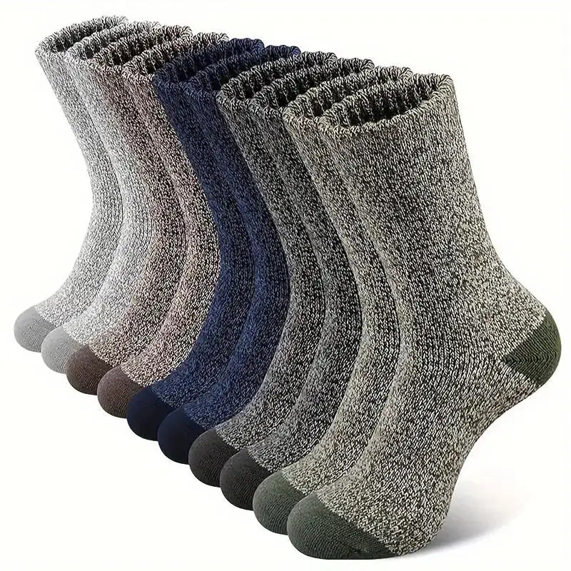 Extra Thick & Warm Merino Wool Socks | 5 Pairs | Ideal for Hiking & Winter | Unisex Sizes 38–46