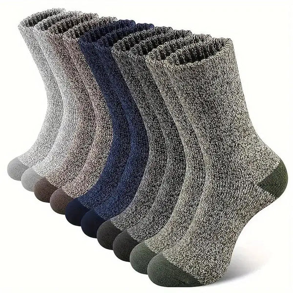 Extra Thick & Warm Merino Wool Socks | 5 Pairs | Ideal for Hiking & Winter | Unisex Sizes 38–46