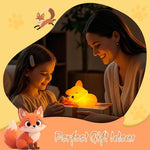 Silicone Night Light | Rechargeable, Dimmable & Timer Function | Adorable Gift Idea for Kids & Adults