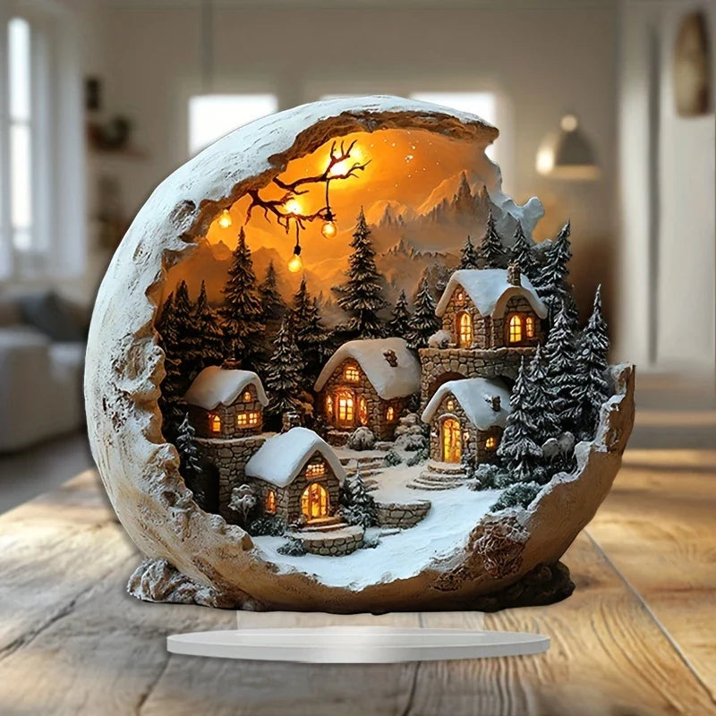Boho Style Christmas Decoration | Acrylic Decorative Figure | 23x20 cm