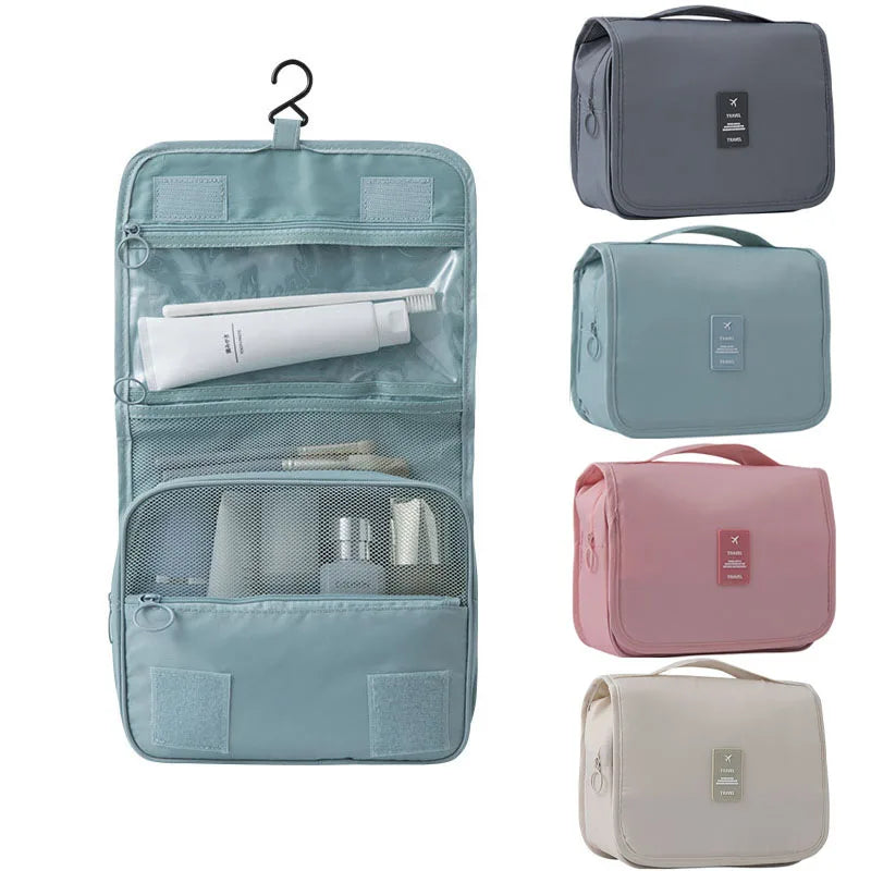 Compact Hanging Toiletry Bag | 6 Storage Compartments & Moisture-Proof Section | Versatile Design | Water-Resistant Polyester