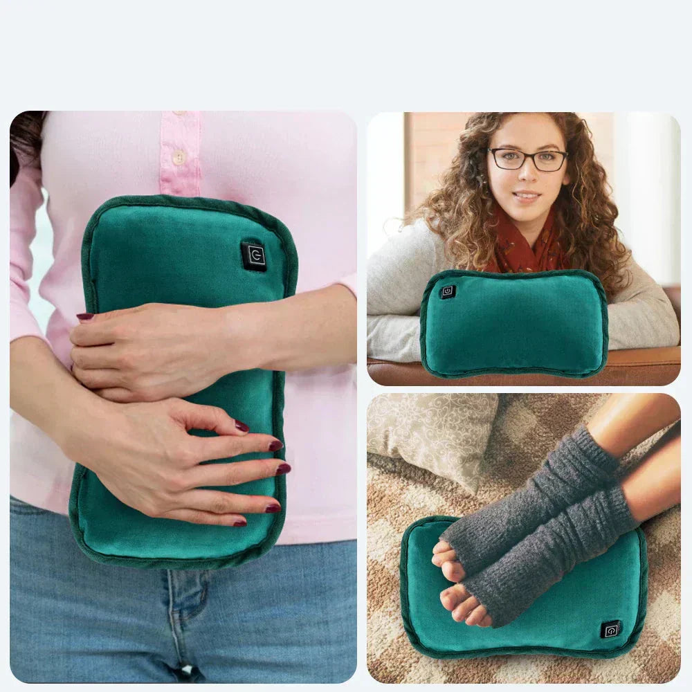 Portable Graphene Heating Pad | USB Rechargeable | 3 Temperature Levels | Ergonomic Hand & Belly Warmer | Features Intelligent Auto Shut-Off