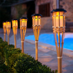 Solar Garden Torches with Flickering Flame Effect - Set of 5