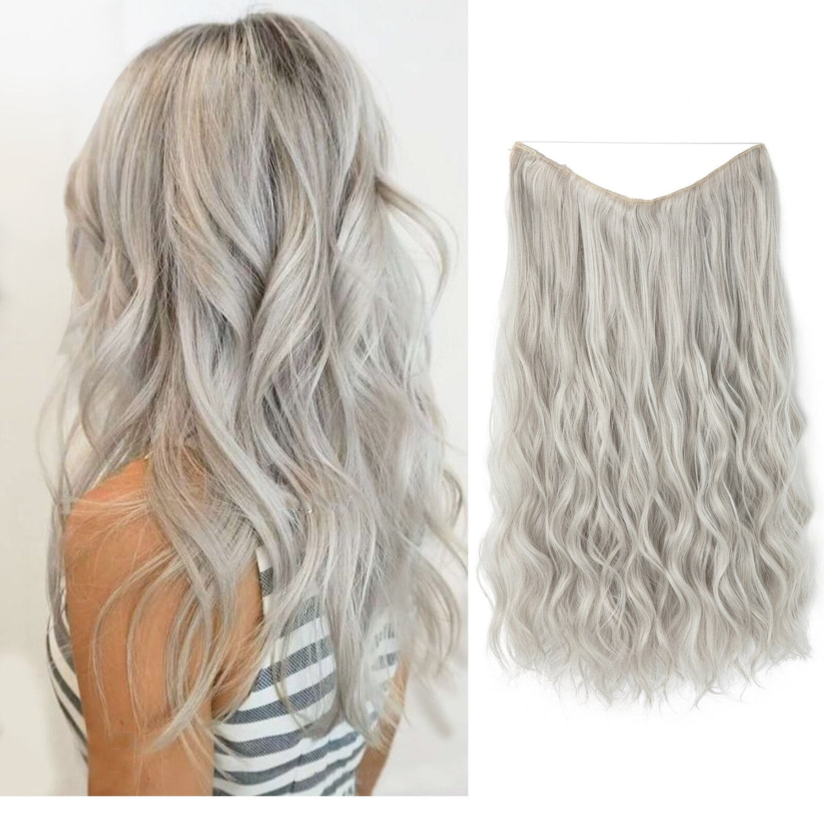 Heat-Resistant Synthetic Fiber Hair Extensions | Invisible Extensions for Enhanced Length and Volume