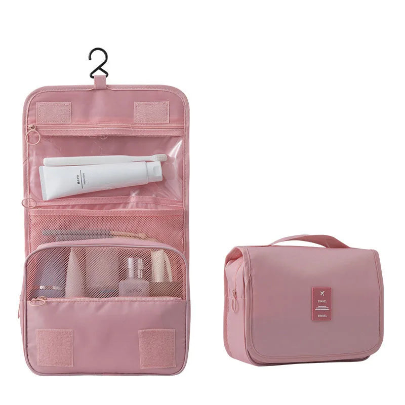 Compact Hanging Toiletry Bag | 6 Storage Compartments & Moisture-Proof Section | Versatile Design | Water-Resistant Polyester