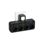 Power Strip with 3–4 Outlets, 2 USB Ports, and 1 Type-C Port | 2500 W | Surge Protection and Control Switch