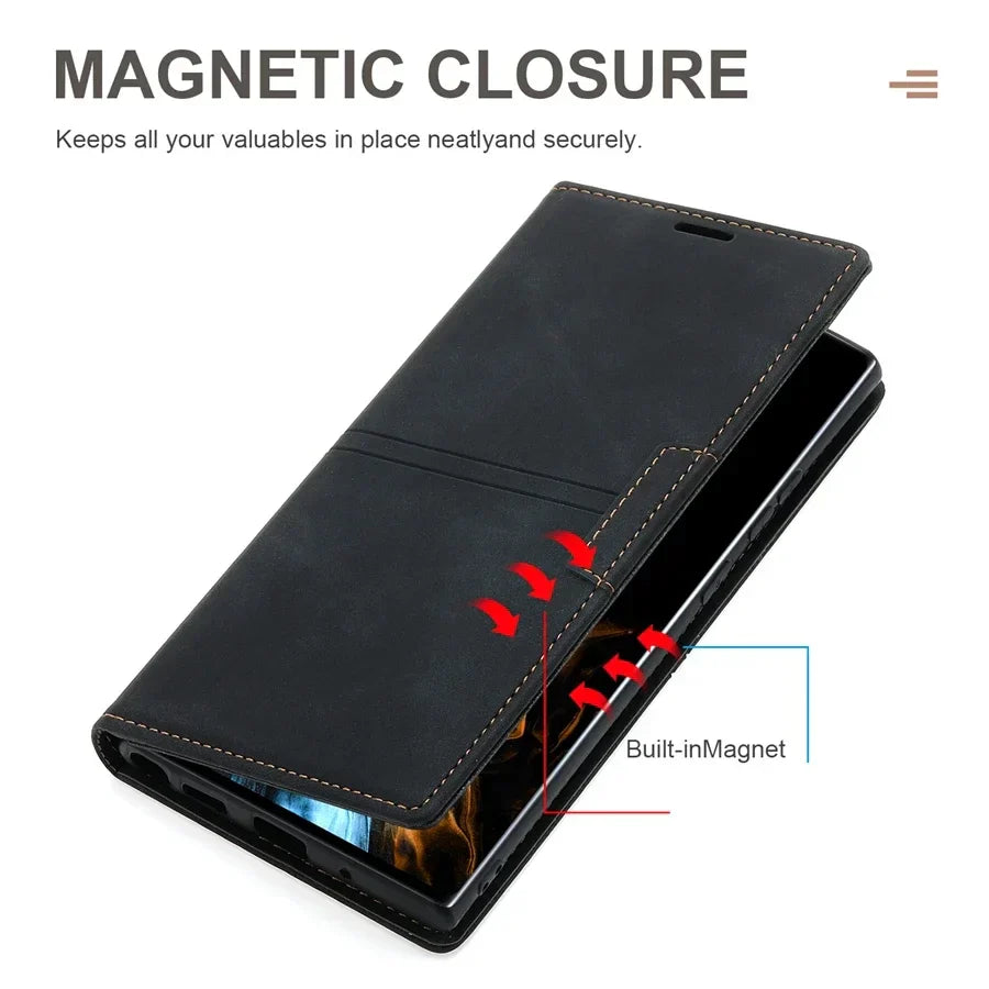 Leather Wallet Case for Google Pixel | Magnetic Flip Design with Protective Features