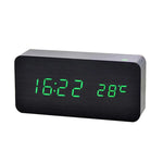 Digital Wood Alarm Clock | LED Display, Silent Operation