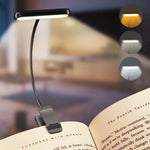 Flexible Reading Lamp | USB Rechargeable | 3 Light Colors & Dimmable | Clip-On with Flexible Arm