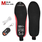 Rechargeable Heated Insoles with Remote Control | 3 Heat Levels | Customizable Electric Foot Warmers for Winter & Outdoor Use