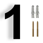 3D Modern Stainless Steel House Number - Weatherproof for Outdoor Facade and Entrance in Anthracite