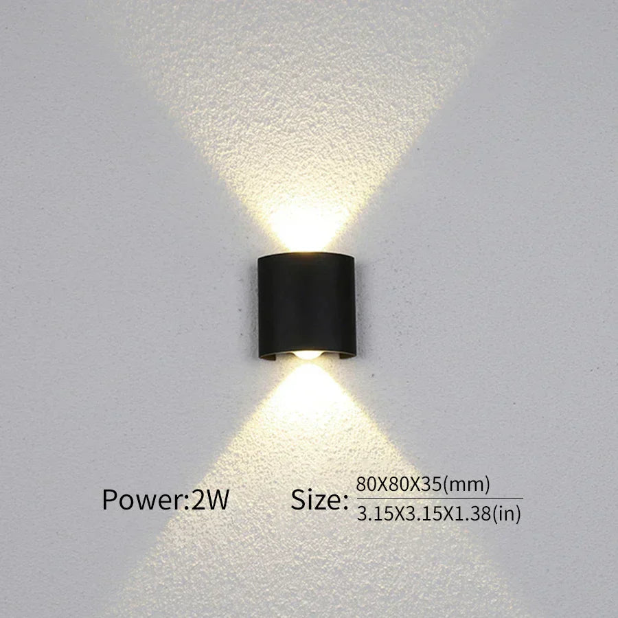 Contemporary LED Wall Light for Indoor and Outdoor Use