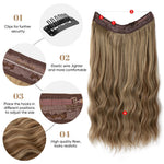 Heat-Resistant Synthetic Fiber Hair Extensions | Invisible Extensions for Enhanced Length and Volume