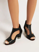 Orthopedic Leather Heel Sandals