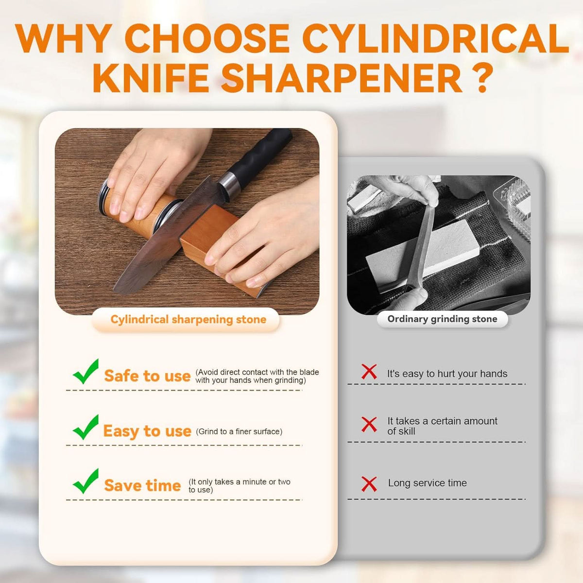 Professional Knife Sharpener with Diamond Roller