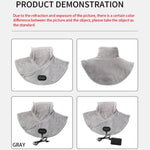 Heat Neck & Shoulder Massager | USB Heating Pad with Vibration | 3 Temperature Settings & Timer | Soft Plush Design