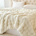 Double-Layered Extra Thick Fleece Blanket | Soft Rabbit Fur Imitation | Versatile and Easy to Care For