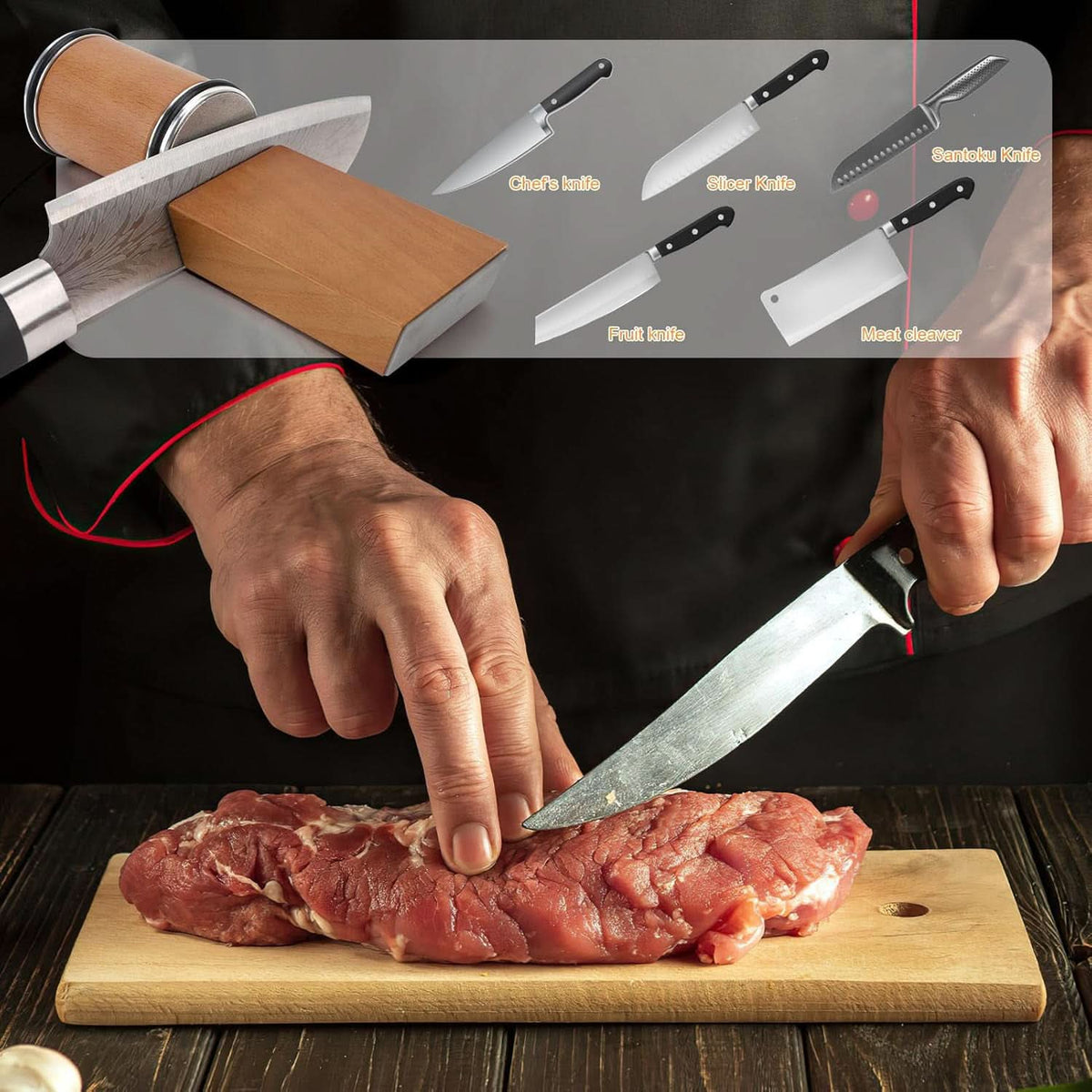 Professional Knife Sharpener with Diamond Roller