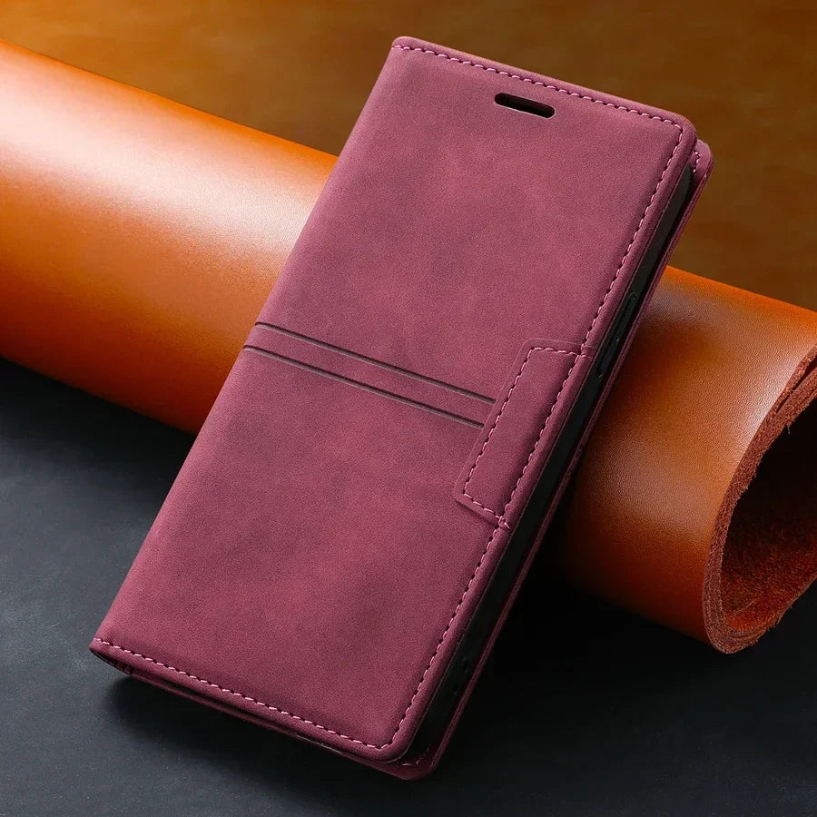 Leather Wallet Case for Google Pixel | Magnetic Flip Design with Protective Features