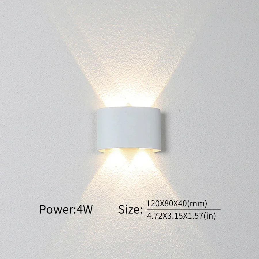 Contemporary LED Wall Light for Indoor and Outdoor Use