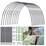 Fiberglass Garden Arch Set | DIY Plant Tunnel for Raised Beds & Cold Frames | Rust-Free & Reusable | Includes Connectors