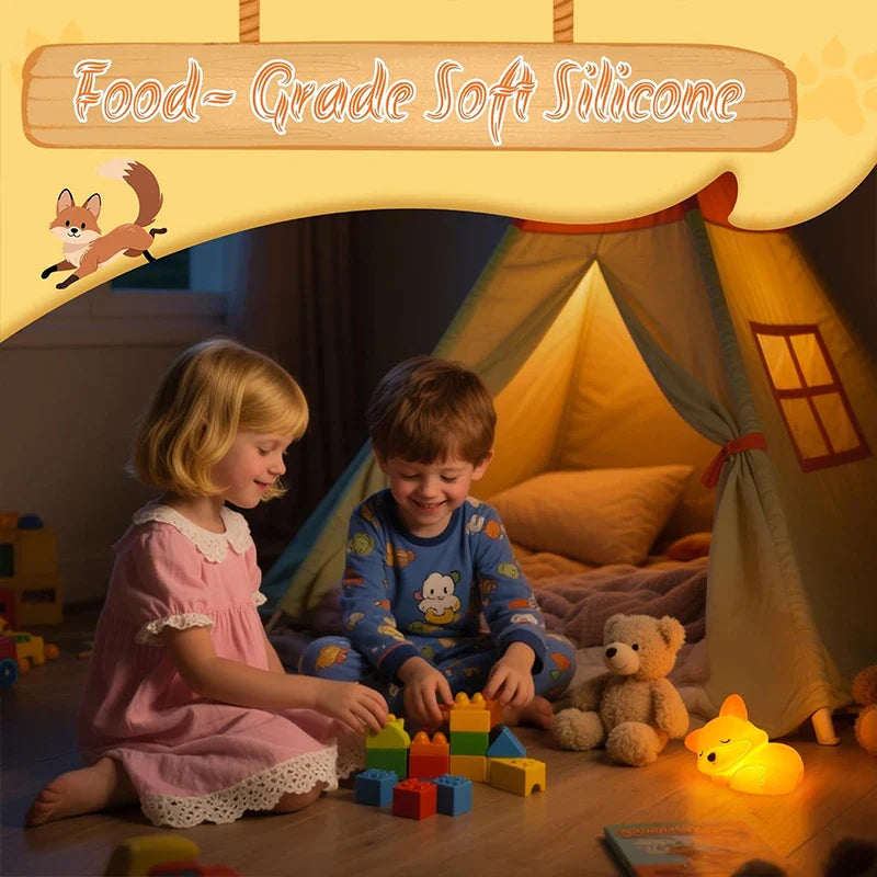 Silicone Night Light | Rechargeable, Dimmable & Timer Function | Adorable Gift Idea for Kids & Adults