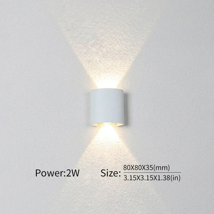 Contemporary LED Wall Light for Indoor and Outdoor Use