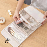 Compact Hanging Toiletry Bag | 6 Storage Compartments & Moisture-Proof Section | Versatile Design | Water-Resistant Polyester