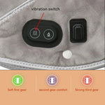 Heat Neck & Shoulder Massager | USB Heating Pad with Vibration | 3 Temperature Settings & Timer | Soft Plush Design