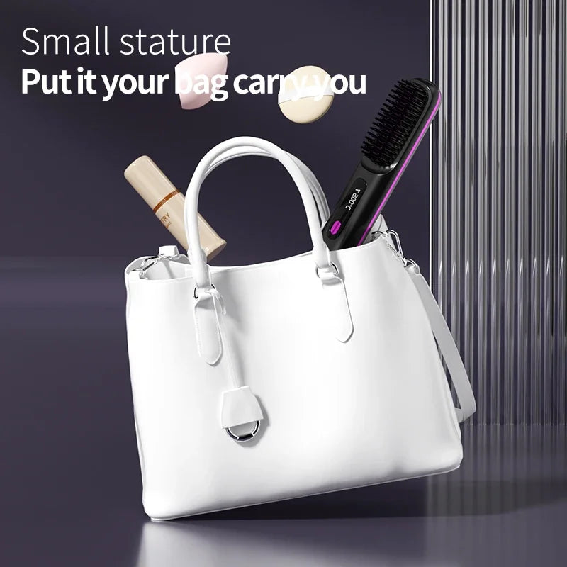 Wireless Hair Straightener with USB Charging & LCD Display | Ceramic & Ion Technology