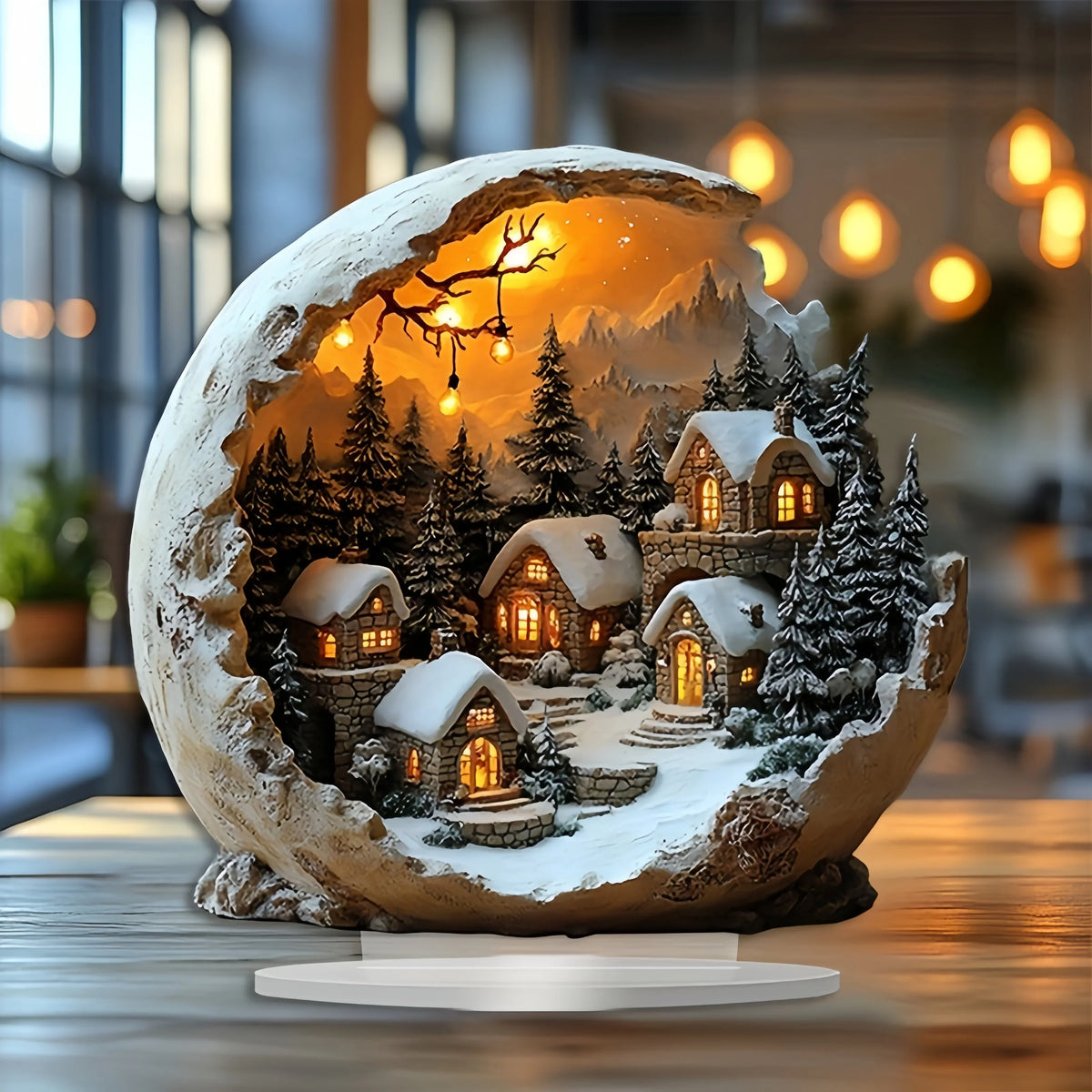 Boho Style Christmas Decoration | Acrylic Decorative Figure | 23x20 cm