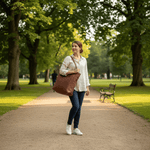 Durable Shoulder Bag Made of Soft PU Leather