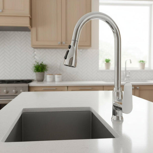 Elegant Kitchen Faucet with Pull-Out Function and 360° Rotation