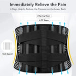 360° Lumbar Support Back Belt | Memory Aluminum & Steel Springs | Breathable & Discreet Under Clothing