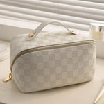 Luxury Checkered Make-up Cosmetic Bag