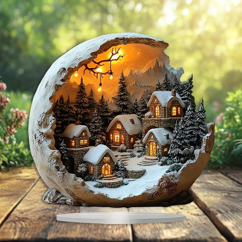 Boho Style Christmas Decoration | Acrylic Decorative Figure | 23x20 cm