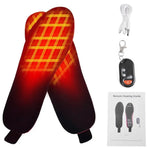 Rechargeable Heated Insoles with Remote Control | 3 Heat Levels | Customizable Electric Foot Warmers for Winter & Outdoor Use