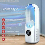 Bladeless Fan 2026 | 6 Speeds | Quiet Air Cooler & Humidifier | USB Connection | Ideal for Office & Home