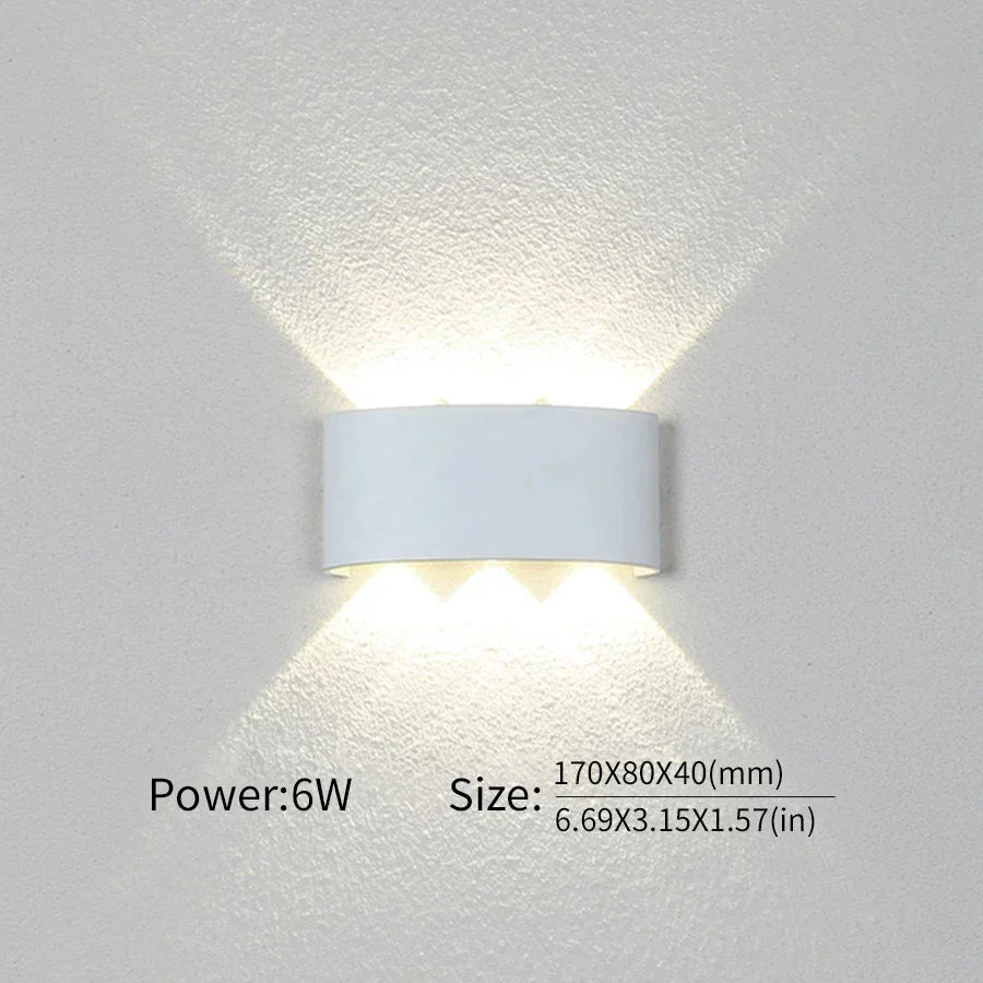 Contemporary LED Wall Light for Indoor and Outdoor Use
