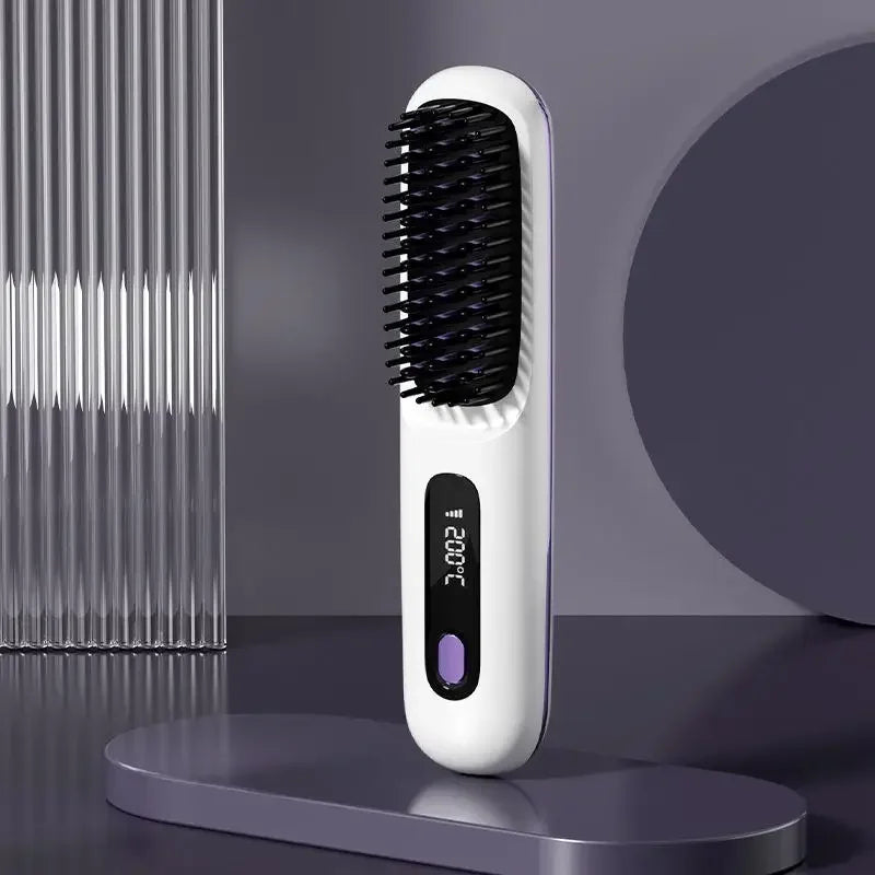 Wireless Hair Straightener with USB Charging & LCD Display | Ceramic & Ion Technology