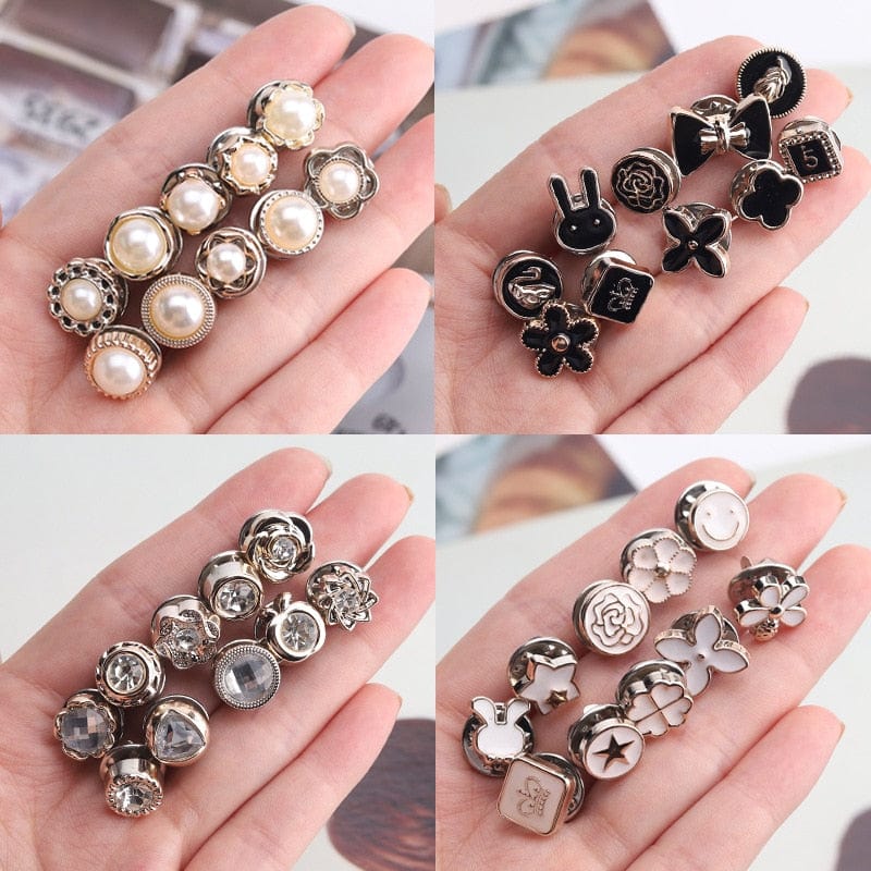 10-Piece Durable Metal Snap Button Set for Clothing and DIY Projects | Easy Attachment