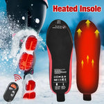 Rechargeable Heated Insoles with Remote Control | 3 Heat Levels | Customizable Electric Foot Warmers for Winter & Outdoor Use